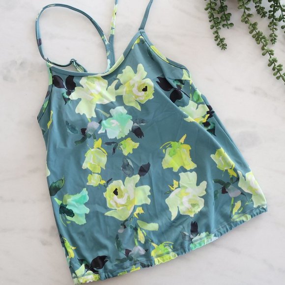 Athleta Cross Back Blousy Tankini Gardenia - Picture 3 of 8